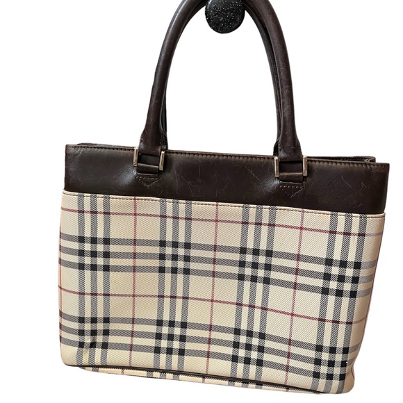 Burberry Nova Check Leather Trim Square Bag - Picture 2 of 16